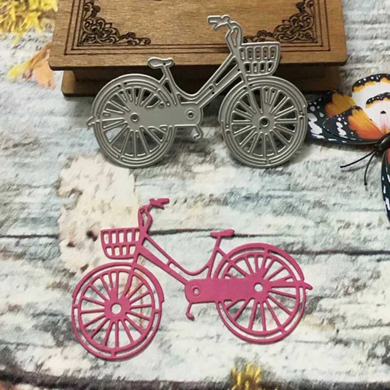 DIY симпатичный велосипед металлическая трафаретная пресс форма для Скрапбукинг