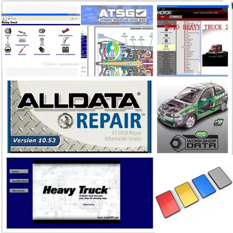 

Alldata 2020 auto Repair Software all data v10.53+Mit//chell OD5 2015+moto heavy truck+atsg 46 in1 1TB HDD for all cars & trucks