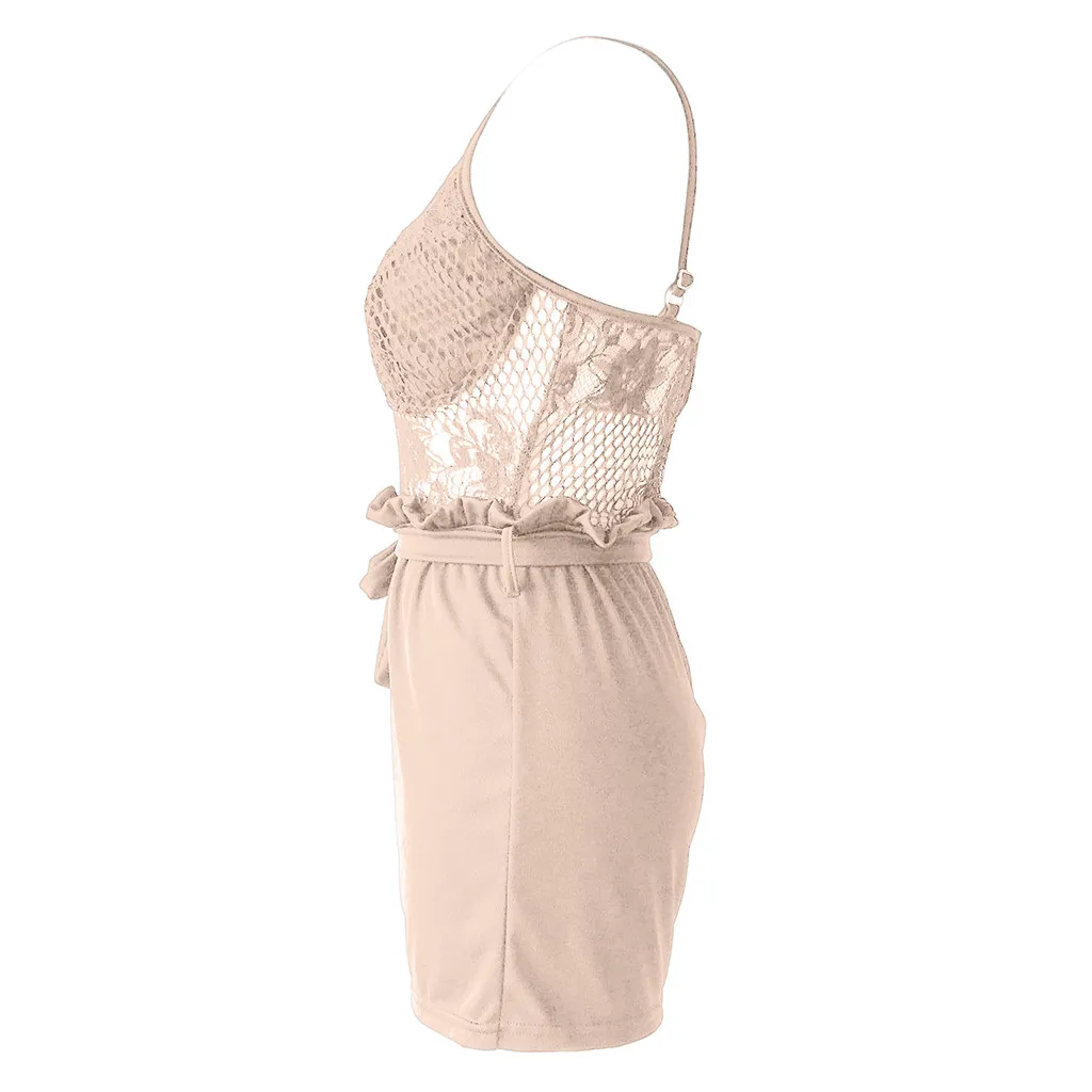 Womail комбинезон для женщин Playsuit летние модные кружево Комбинезоны для жилет майка Короткие повседневное Playsuit May9 челнока