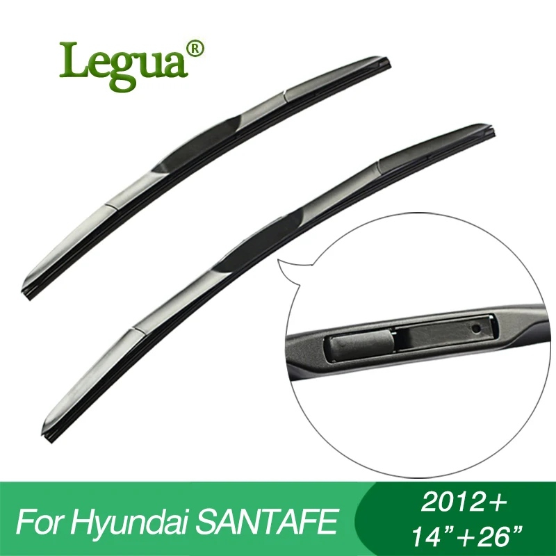 Щетки стеклоочистителя для Hyundai SANTA FE (2012 +) 14 + 26 дюймов|wiper blade|windscreen wipercar wiper |