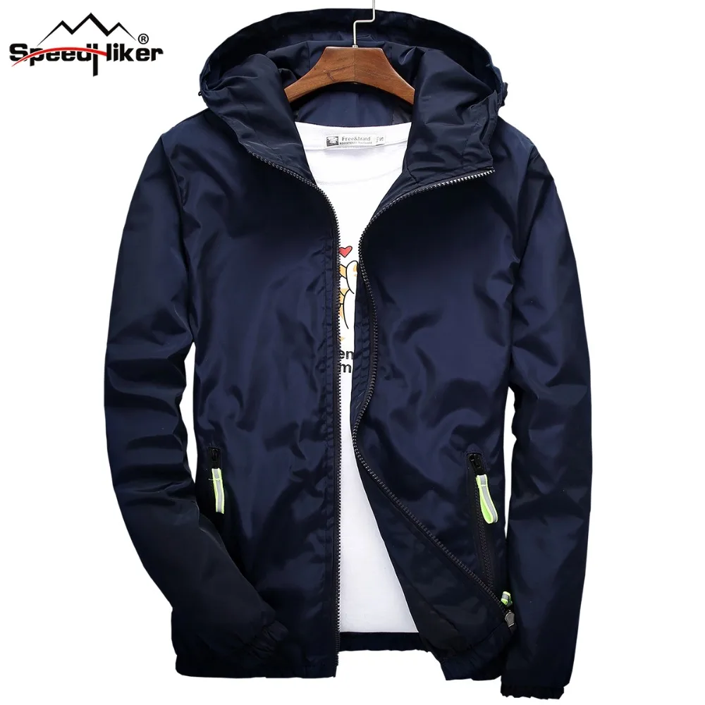 

Size 6XL 5XL 7XL 2023 Spring Autumn Young Men Windbreaker Hooded Jacket Slim Thin Clothing Top Quality Waterproof Plus Size K316