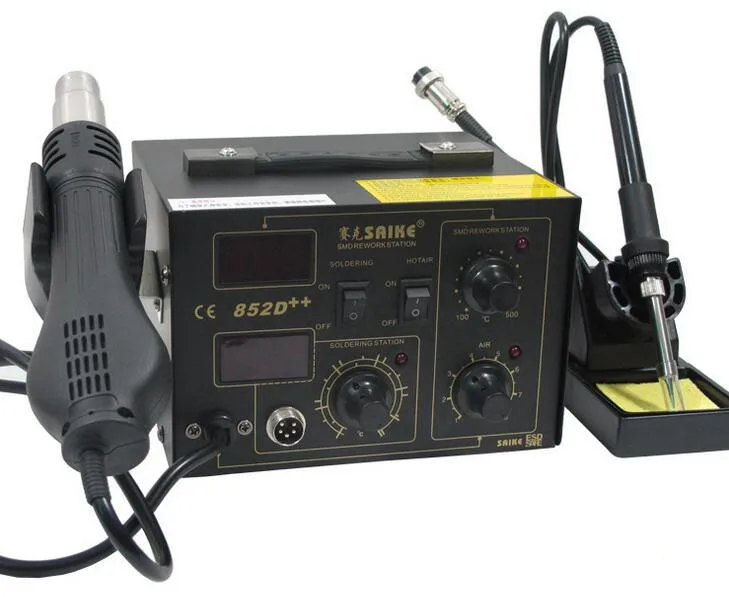 BGA Rework Station Hot Gun Soldering Saike 852D++ 2 in 1 220V or 110V Iron Solder Heat knife | Инструменты