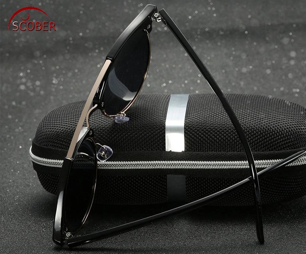 Oculos Masculino Ретро винтажный круглый мужские Поляризованные солнечные очки на заказ близорукость минус рецептурные линзы-от 1 до 6