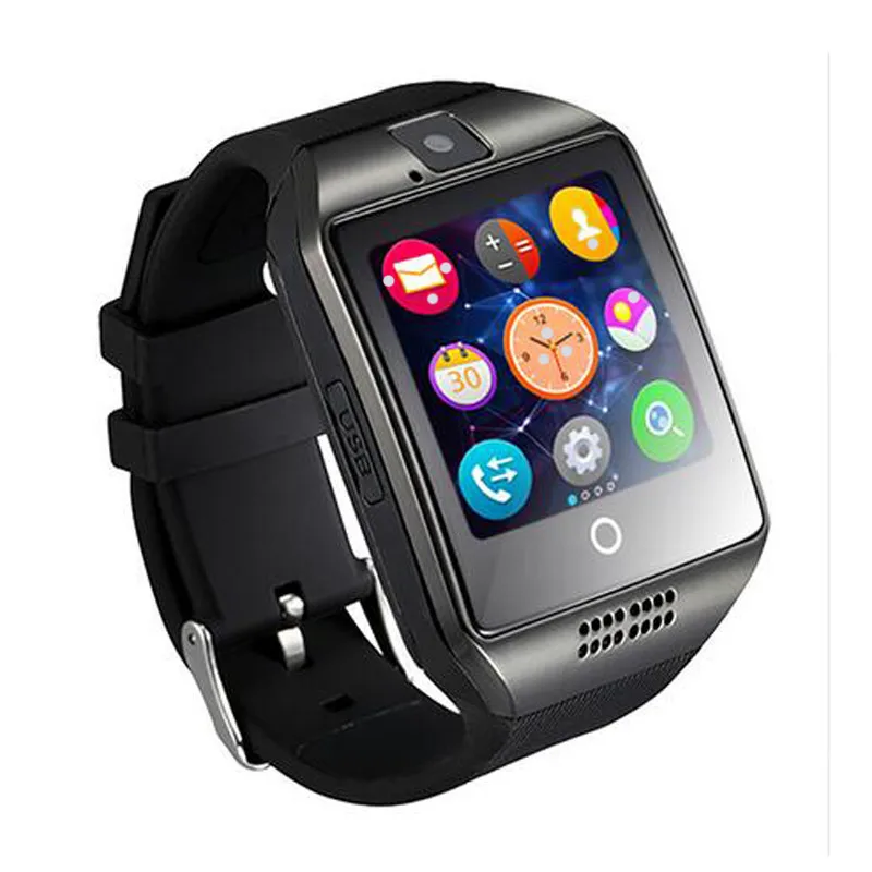 Модные спортивные часы Q18 Bluetooth Smart Поддержка SIM/карты памяти Камера Android PK A1 dz09|support