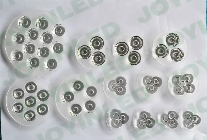 Бесплатная доставка светодиодная линза диаметром 50 мм 45 градусов лампа 3 Вт 9