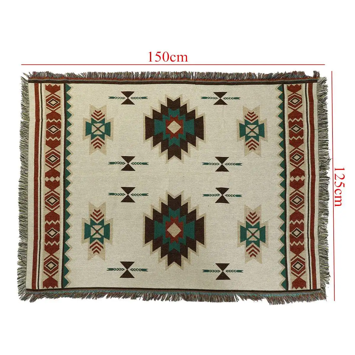 125x150 см Aztec Navajo коврик-полотенце настенный хлопковый коврик геометрический тканый 125x150 см хлопок для пикника моющийся диван для пикника пустой