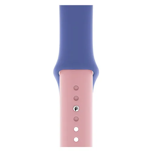 Blue light pink Спортивный ремешок для Apple watch, 42 мм, 38 мм, iWatch, ремешок 44 мм, 40 мм, Комбинированный силиконовый ремешок для часов, браслет для Apple watch 4, 3, 2, 1 - Цвет ремешка: Blue light pink