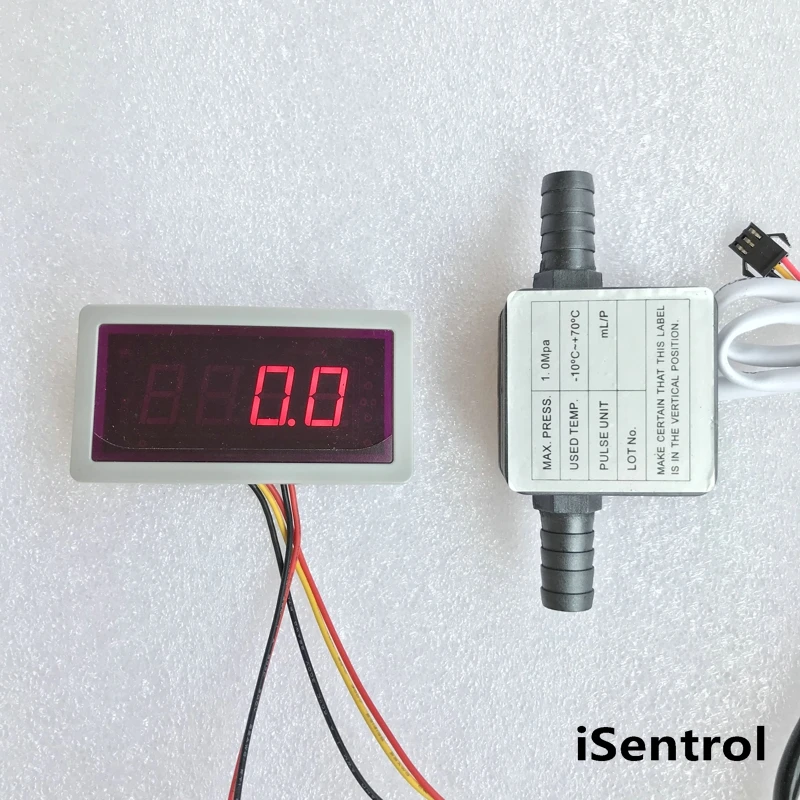 US308MT Flow Totalizer+OF201 1-10L/min 13mm OD Oil Rate Display Frequency Counter Hall water Sensor Gea | Инструменты