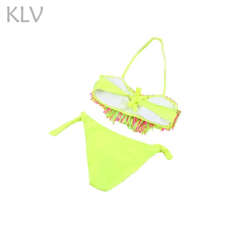 KLV женские купальные костюмы, детские купальные костюмы для девочек с юбкой, купальник для девочек, детский купальный костюм бикини для купания#@ F