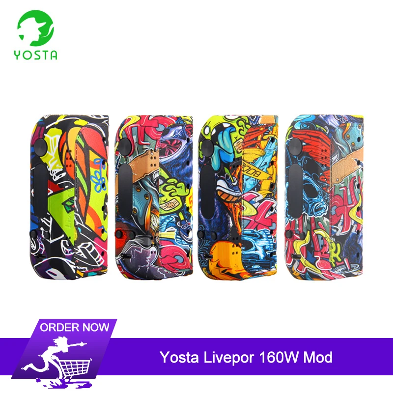Новое поступление оригинал Yosta Livepor 160 Вт VW TC коробка мод Vapes модный 18650 батарея