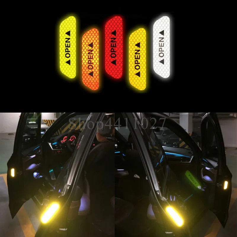 Автомобиль с открытой двери автомобиля светоотражающая лента Предупреждение