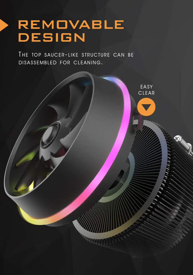 Aigo тени Pro PWM Процессор кулер 5V TDP 280W 4pin светодиодный RGB вентилятор Радиатор материнская плата синхронизации Управление кулер вентилятор охлаждения для intel AM3/AM4