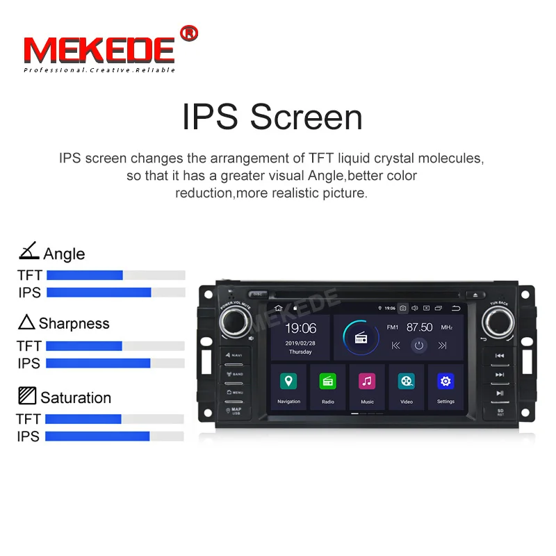 MEKEDE DSP Android 9.0 Car dvd player radio audio GPS for Jeep grand wrangler patriot compass journey Commander Chrysler 300C | Автомобили
