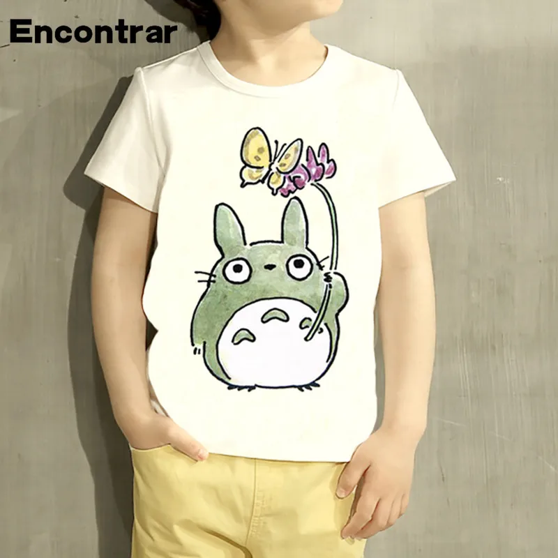 Anime My Neighbor Totoro Cartoon Design Baby Boys/Girl T Shirt Kids Funny Short Sleeve Tops Children Cute T-Shirt HKP2207 | Детская