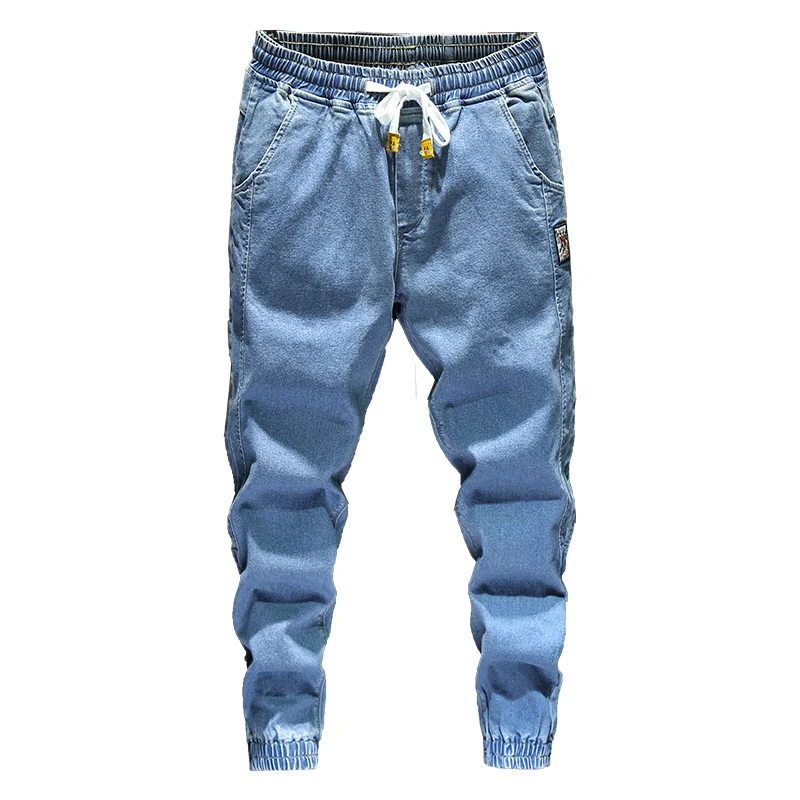 Джинсы мужские хлопковые с эластичной талией | Мужская одежда