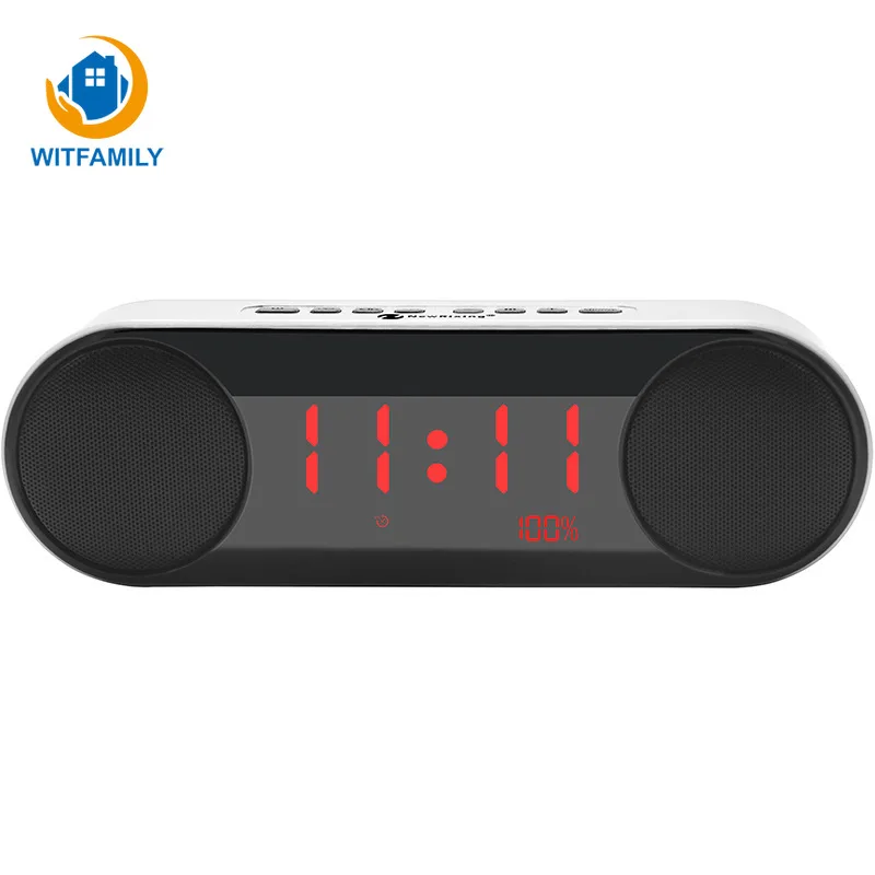 Беспроводной Bluetooth динамик сабвуфер будильник телефон компьютер автомобиль