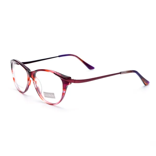 Red Tortoise EAGWOO, женские дизайнерские очки кошачий глаз, полная оправа, оптическая оправа, по рецепту, модные очки для глаз, Новое поступление, Черепаховые серые 8158 - Цвет оправы: Red Tortoise