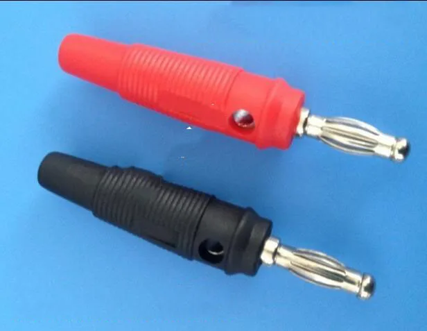 Штекер провода динамика 4 мм банановый разъем красный/черный 50 шт.|plug in wire connectors|plug