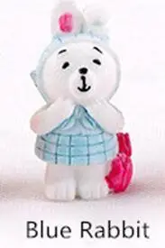 Blue Rabbit 24 стиля животное панда кошка миниатюрный кукольный домик Сад домашний мини бонсай украшение миниатюрное ремесло орнамент микро DIY торт Декор - Цвет: Blue Rabbit