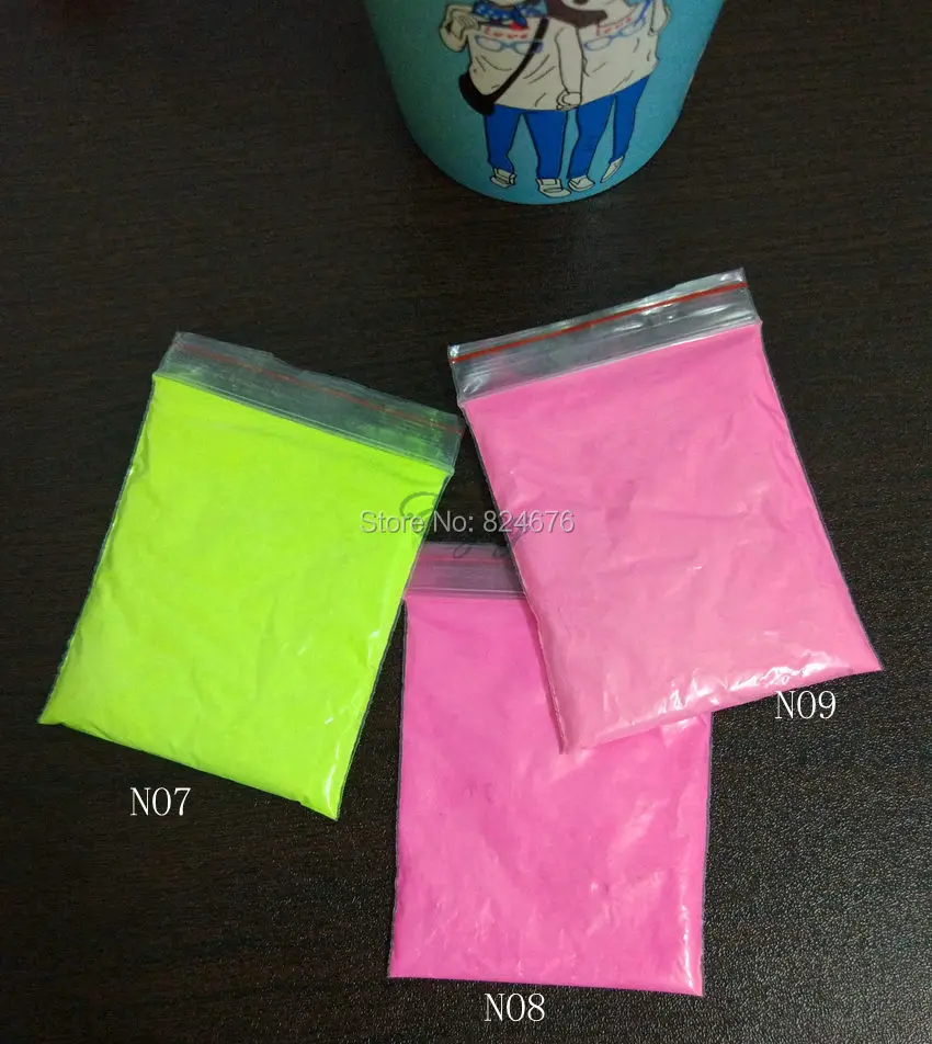 100 г/лот светящийся пигмент фосфорный порошок фотолюминесцентный 10 цветов X г для