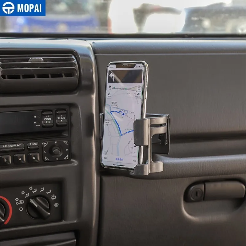 MOPAI Универсальный Автомобильный кронштейн для Wrangler TJ, автомобильный держатель для бутылки, держатель для мобильного телефона для Jeep Wrangler TJ 1997-2006, аксессуары