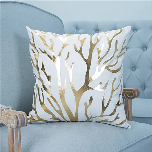Cushion Cover 006 BeddingOutlet бронзового цвета Рождественская подушка крышка с золотым принтом, накидка для подушки, Декоративная Подушка Чехол Диван кресло наволочка с изображением автомобиля, подарок на Рождество - Цвет: Cushion Cover 006