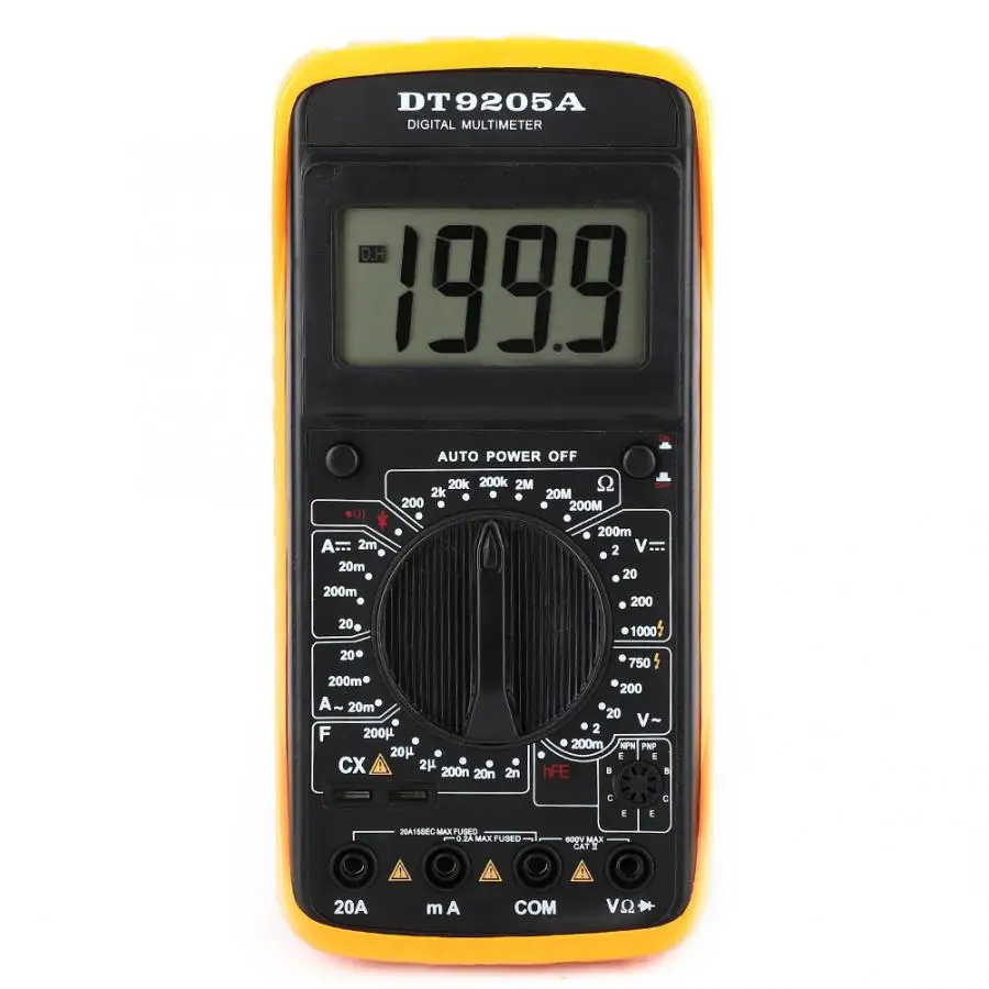 Цифровой DT 9205A мультиметр с ЖК дисплеем амперметр переменного/постоянного тока