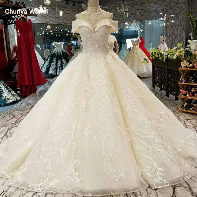 LS632498 2020 красивое свадебное платье принцессы с открытыми плечами и коротким