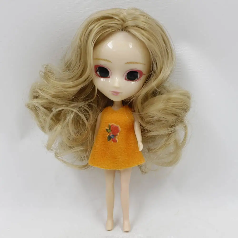 Шоколад Мини кукла Pullip 11 см, как BJD кукла различные цвета волос прическа одежда случайный - Цвет: Шоколад