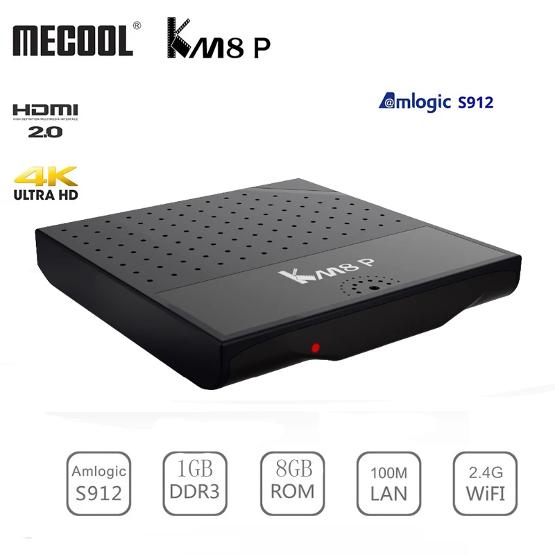 Новая акция KM8 P Amlogic S912 Android 7 1 Смарт ТВ-приставка ROM грамм 8 г 2 4G WiFi 4K Ультра Тонкий HD