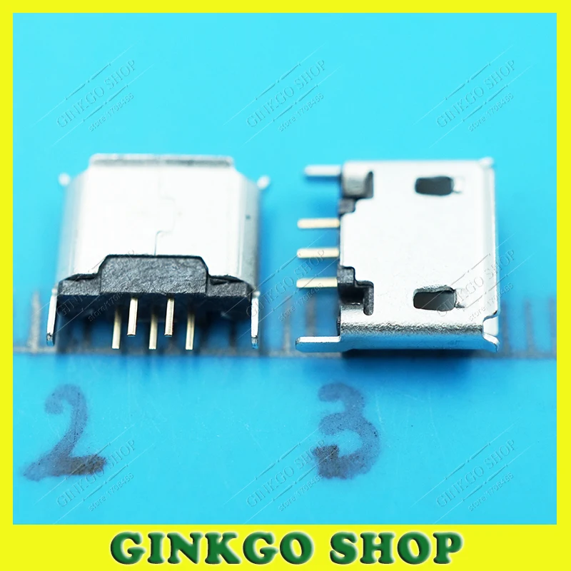 100 шт./лот разъем Micro USB 5Pin 5P порт для зарядки и передачи данных 180 градусов