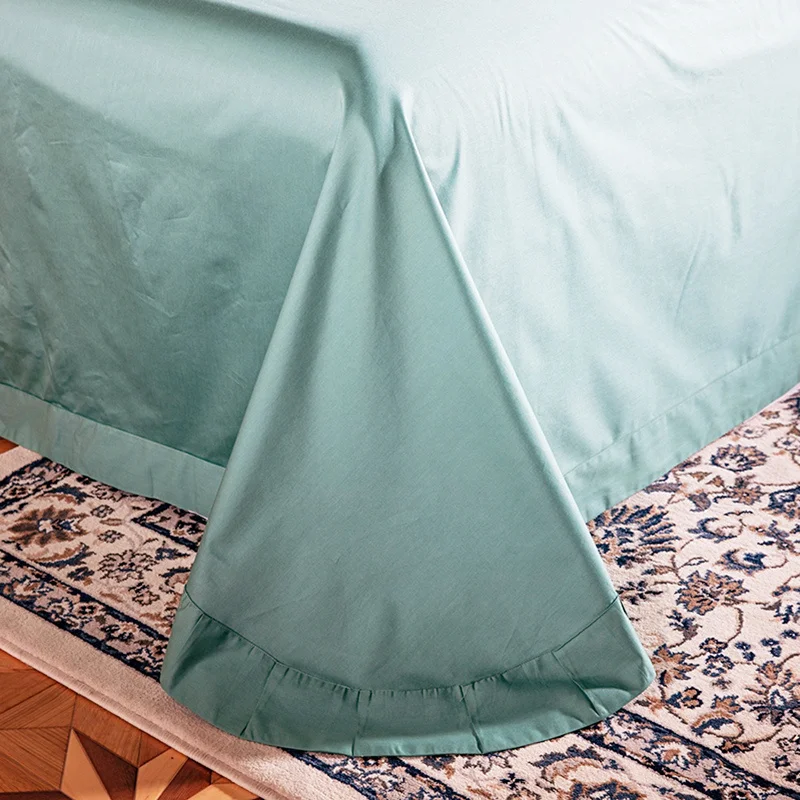 Роскошный зеленый фиолетовый розовый 100S Египетский хлопок дворцовый Комплект