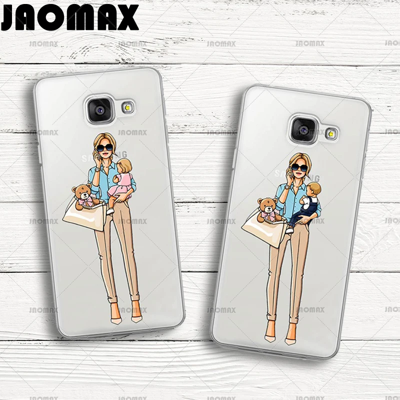 Jaomax милый ребенок женщина блонд девушка с мальчик чехол для Samsung Galaxy S8 S7 S6 S5 Edge Plus
