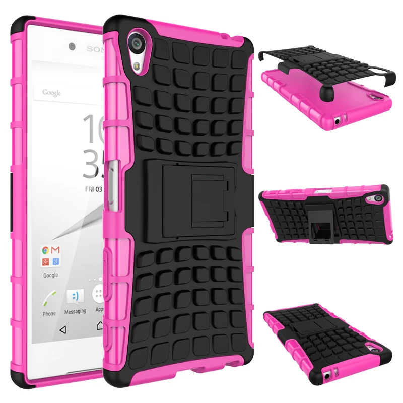 Чехол для Sony Z5 Premium E6833 E6883 Heavy Duty Armor Противоударная гибридная подставка жесткий