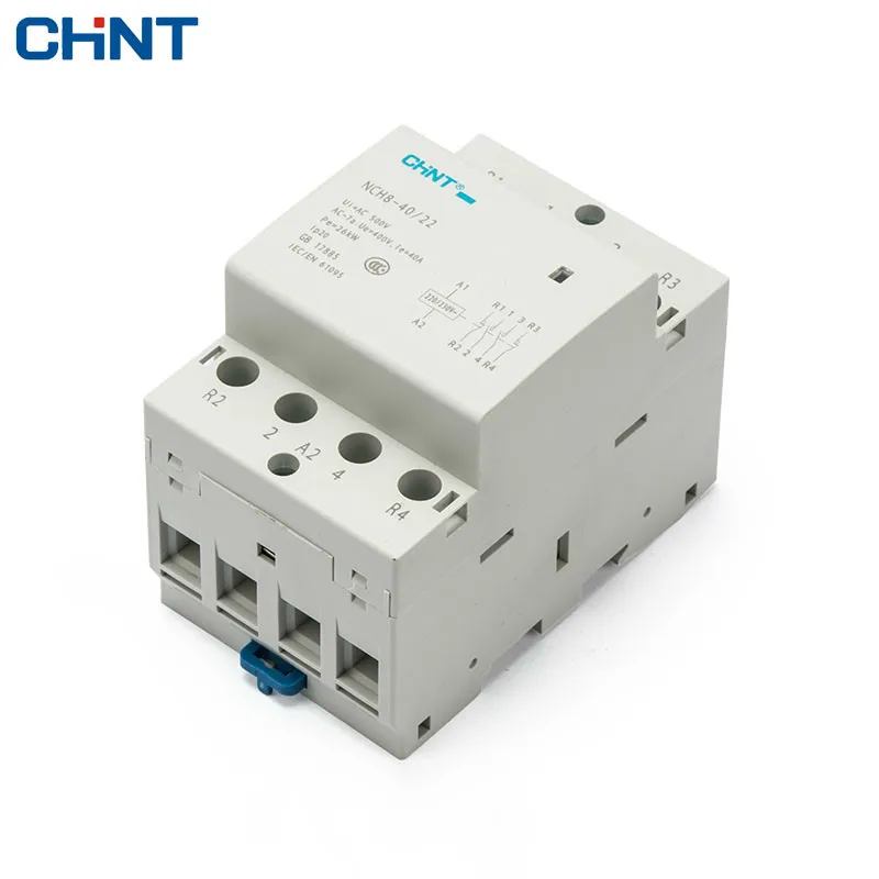 Контактор переменного тока CHINT 4P 40A для бытовой связи NCH8 40/22 220 В направляющий Тип 2