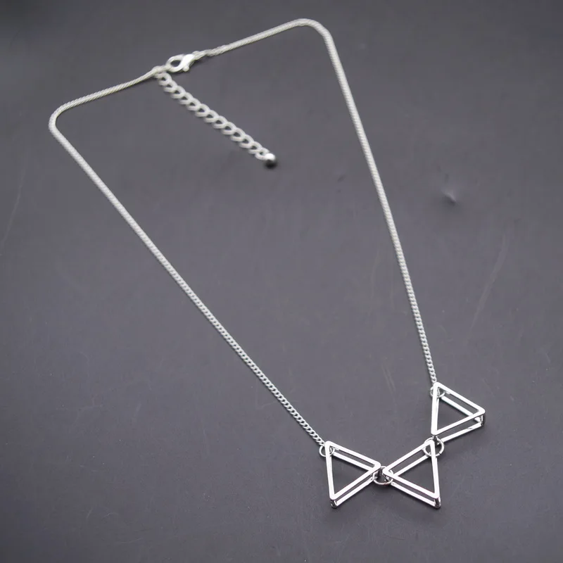 Ожерелье ювелирное модное крутое золото/серебро/черный медный Треугольник