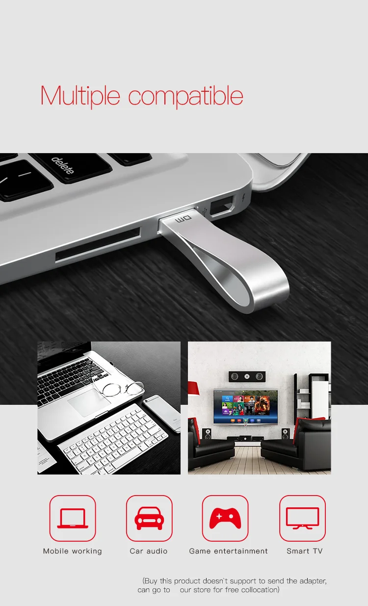 DM USB флеш-накопитель металлический флеш-накопитель 64 ГБ 32 ГБ 16 ГБ 8 ГБ PD135 Водонепроницаемая usb-флешка флеш-накопитель USB диск