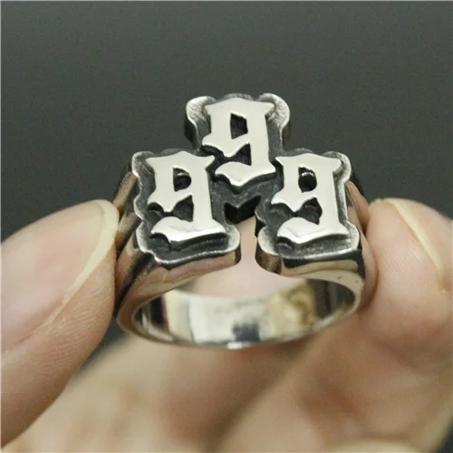 Прямая поставка модное кольцо с номером на удачу ювелирные изделия из