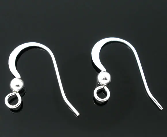 Медные серьги DoreenBeads сережки серебристого цвета 17 мм (5/8 дюйма) x 18 (6/8 20 шт. новинка