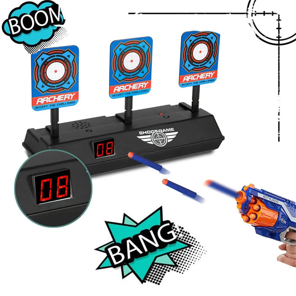 New Shooting Target 3 Outdoor Hunting Target Set Useful Auto-Reset Intelligent Light Sound Effect Scoring Targets Toys z1219