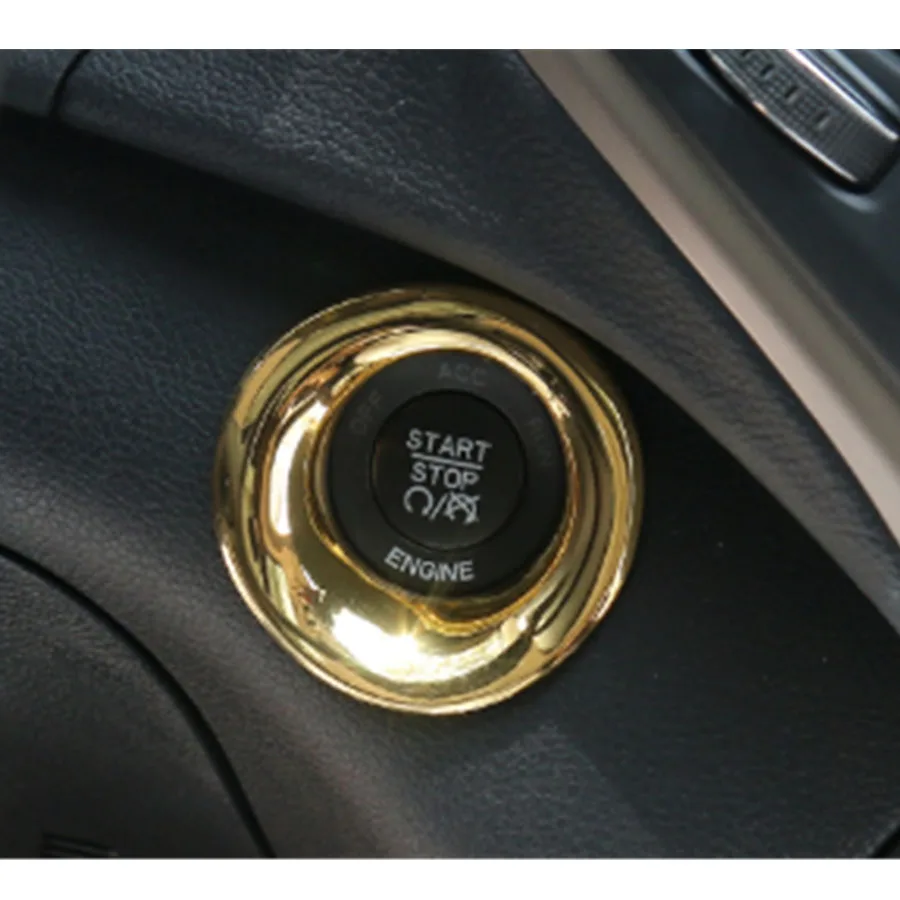 

For Jeep Cherokee 2014-2016 ABS Car Engine Start Stop Push Button Key Hole Switch Ring Sticker Trim Styling