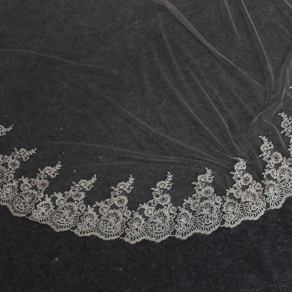 Реальные фотографии новинка один слой 2 5 метров кружево цвета шампанского внизу