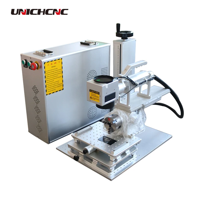 Unichcnc волоконно-лазерная маркировочная машина металлическая пластина 110 мм 150