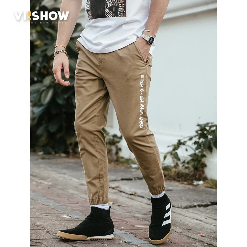 VIISHOW 2018 новые летние ботильоны Длина брюки Для мужчин легкий Slim Fit повседневные