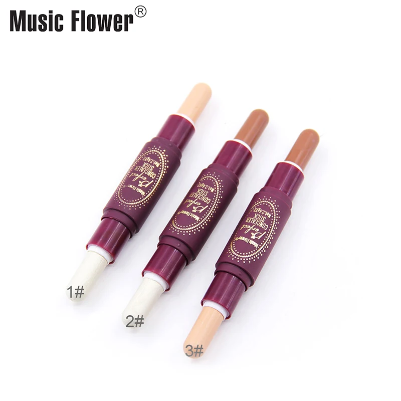 Music Flower Двусторонний карандаш-консилер корректор шелковистую текстуру покрытия 24 часа в сутки прочного контур лица бронза