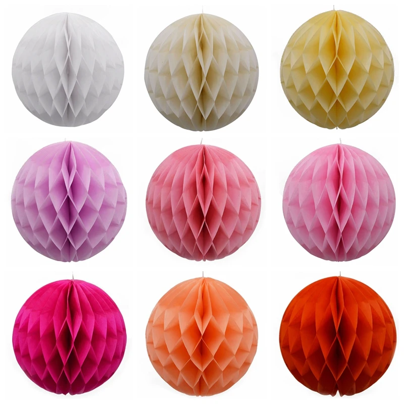 

10Pcs/lot Paper Honeycomb Ball Decorative Hainging Flower Balls Paper Lantern Baby Shower Birthday Wedding Party Supplies