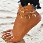 Ножной браслет Yobest, 3 шт.компл., для женщин, летний, пляжный, босиком, браслет под сандалии