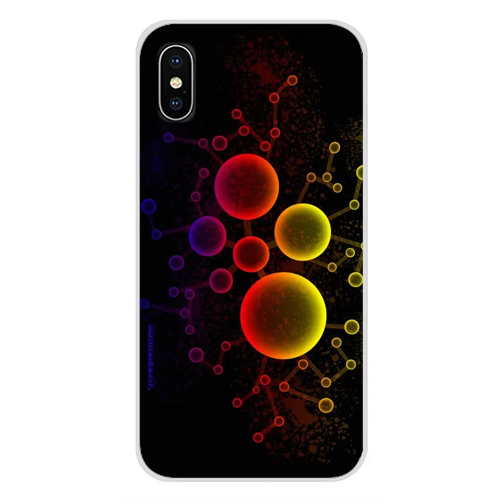 Прозрачный чехол из ТПУ для Xiaomi Redmi 4A S2 Note 3 3S 4 4X 5 Plus 6 7 6A Pro Pocophone F1 Physical Molecule Atom
