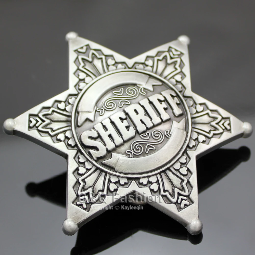 Новый Винтажный посеребренный значок в Западном Техасском стиле шерифа