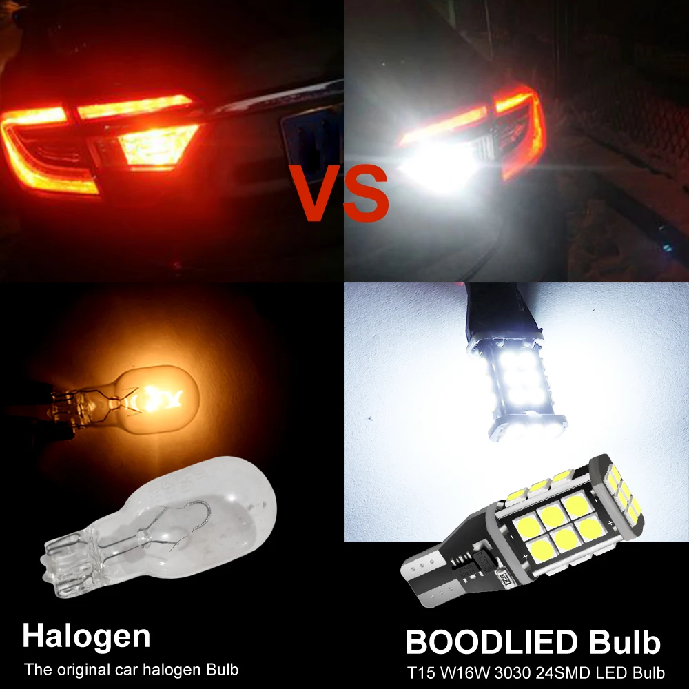 4 шт. T15 W16W светодиодный лампы 921 912 Canbus Error Free резервного света 3030 SMD 6000 K белый Авто